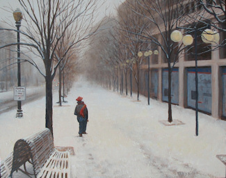 "Snowy Day on Pennsylvannia Ave" by Mary F. Kokoski